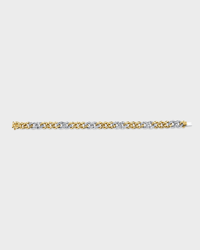 Sydney Evan 14k Small Link Bracelet With Diamond Pave In 60 Multi-colored
