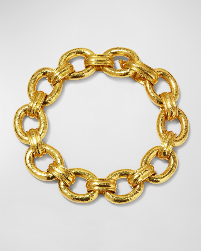 Elizabeth Locke 19k Borghese Link Bracelet In 05 Yellow Gold