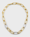 MARCO BICEGO 18K GOLD JAIPUR LINK ALTA OVAL LINK NECKLACE WITH DIAMONDS