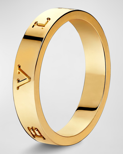 Bvlgari 18k Gold Logo Ring In Yellow Gold