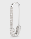 Anita Ko Safety Pin 18-karat Blackened White Gold Diamond Earring In 10 White Gold