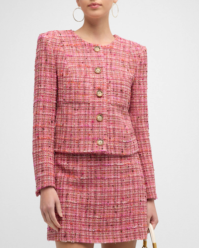 Veronica Beard Lars Tailored Jacket In Pink Multi