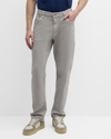 Citizen Of Humanity Men's Adler French Terry 5-pocket Pants In Dove (lt Gry)