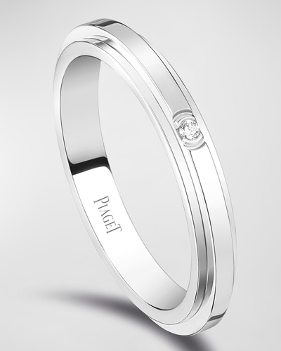 Piaget Possession 18k White Gold 1-diamond Ring In 10 White Gold