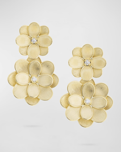 Marco Bicego 18k Petali Drop Earrings W/ Diamonds In 05 Yellow Gold