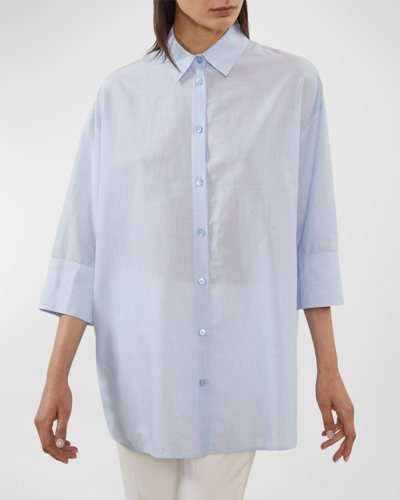 Peserico Striped Chain-embellished Oversized Shirt In Grün