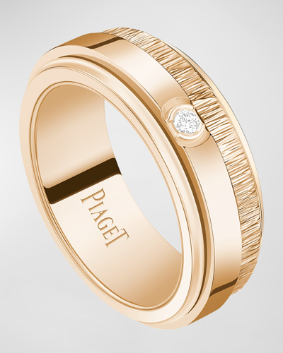 Piaget 18k Rose Gold Posession Decor Palace Ring In 10 White Gold