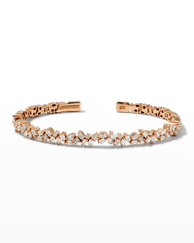 Kalan By Suzanne Kalan 18k Rose Gold & Diamond Cuff Bracelet