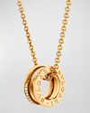 BVLGARI B. ZERO1 YELLOW GOLD WAVE DIAMOND PENDANT NECKLACE