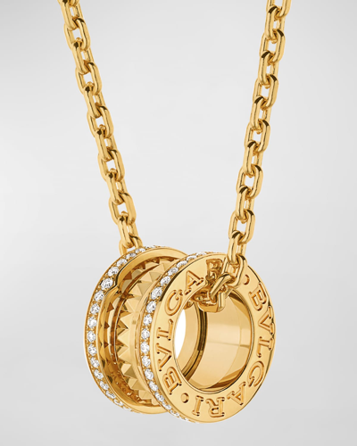 Bvlgari B. Zero1 Pendant Necklace In Yellow Gold And Diamonds, 24"l In 05 Yellow Gold