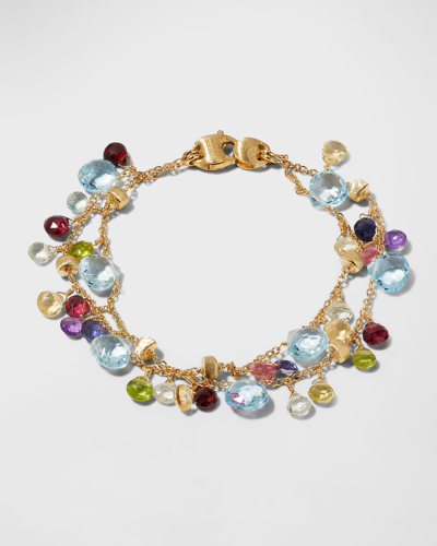 Marco Bicego 18k Yellow Gold Two-strand Paradise Bracelet With Mixed Gems In 05 Yellow Gold
