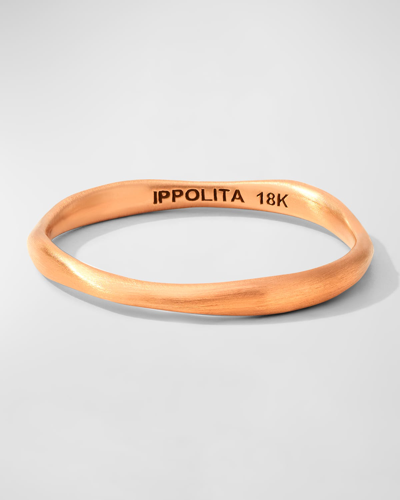 Ippolita Thin Matte Squiggle Ring In 18k Rose Gold In 05 No Stone