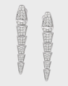 BVLGARI SERPENTI PAVE SCALE EARRINGS IN WHITE GOLD