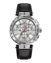 Versace Aion Chrono Leather Watch In Multi