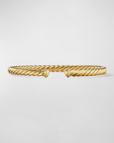 David Yurman 4.5mm Cablespira Oval Bracelet In 18k Gold In 05 No Stone