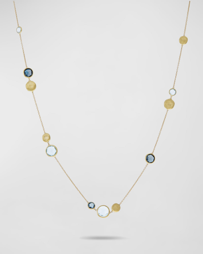 Marco Bicego Jaipur 18k Yellow Gold Mixed Blue Topaz Collar Necklace In 05 Yellow Gold