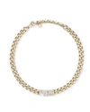 Philipp Plein Gold Chain Necklace With Crystals And Nameplate In Multi