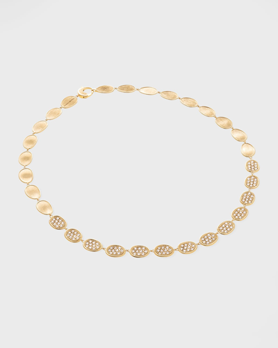 Marco Bicego 18k Yellow Gold Lunaria Diamond Pave Link Collar Necklace, 18