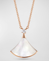 BVLGARI DIVAS' DREAM ROSE GOLD PENDANT NECKLACE WITH MOTHER-OF-PEARL