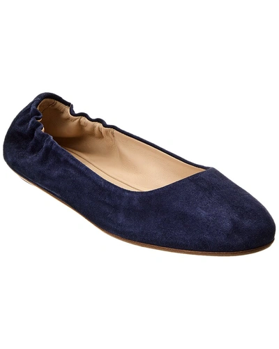 Theory Glove Suede Ballet Flat In Blue