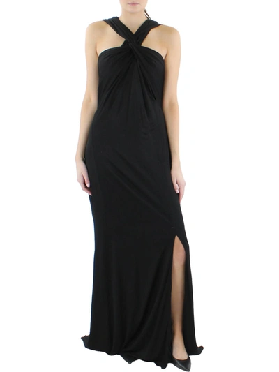 Donna Karan Womens Convertible Twist Sleeveless Evening Dress In Black
