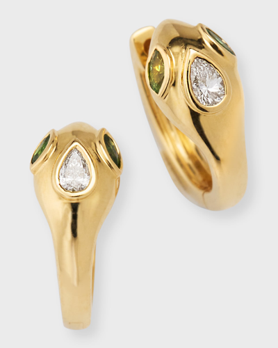 Anita Ko 18k Yellow Gold Snake Huggie Earrings