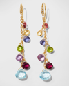 MARCO BICEGO 18K YELLOW GOLD PARADISE LONG DROP EARRINGS WITH MIXED GEMS