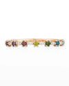 Stevie Wren 14k Rose Gold Diamond Flowerette Ring In Rainbow