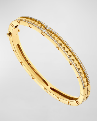 Bvlgari B.zero1 Rock 18k Diamond Edge Bracelet In Gold