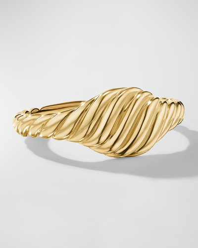 David Yurman Sculpted Cable Pinky Ring In 18k Gold, 7mm