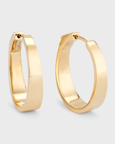 Anita Ko Plain Meryl Hoop Earrings In Yellow Gold In 15 Rose Gold