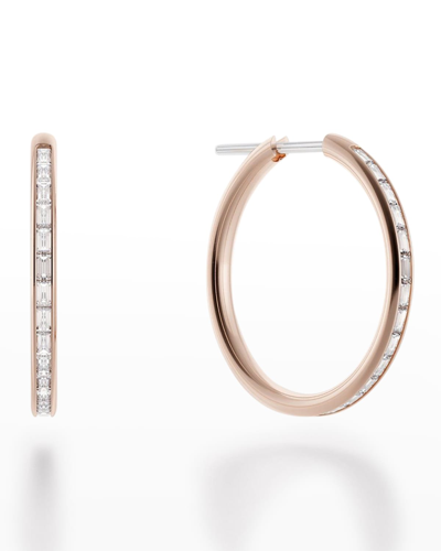 Spinelli Kilcollin Miri Hoop Earrings With Channel-set Diamonds, Rose Gold, 20mm In 05 Yellow Gold