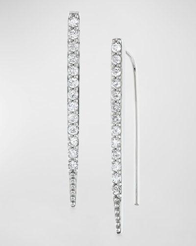 Sheryl Lowe Baby Stick Diamond Earrings In 40 White