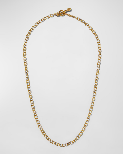 Elizabeth Locke 19k Tiny Volterra Link Necklace In 05 Yellow Gold