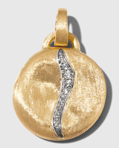 Marco Bicego 18k Jaipur Yellow And White Gold Large Pendant With Diamond Pave Accent In 05 Yellow Gold