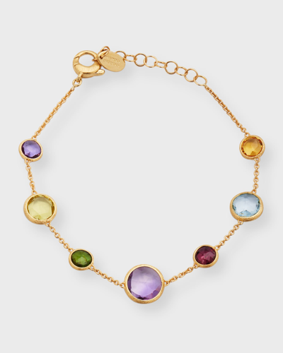 Marco Bicego Jaipur Color Single Strand Bracelet With Mixed Stones In 05 Yellow Gold