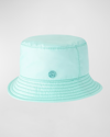 Maison Michel Jason Logo-plaque Bucket Hat In Aqua Blue