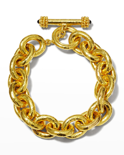 Elizabeth Locke Heavy Oval Link 19k Gold Bracelet In 05 Yellow Gold