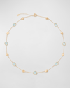 Marco Bicego Siviglia Aquamarine Station Necklace In 05 Yellow Gold