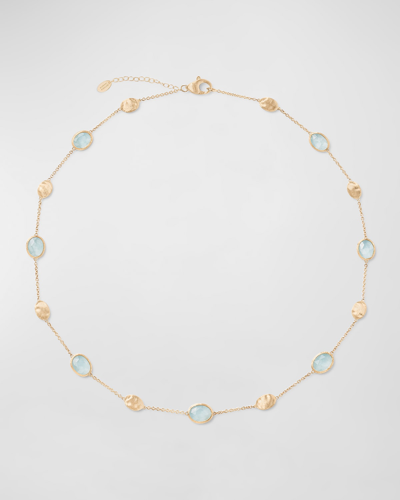 Marco Bicego 18k Yellow Gold Siviglia Aquamarine Beaded Collar Necklace, 16.5-18l