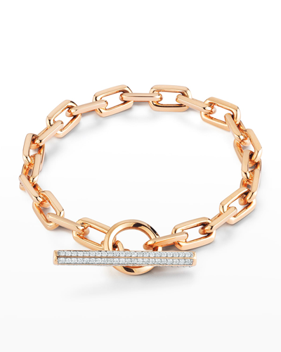 Walters Faith 18k Rose Gold And Diamond Chain Link Toggle Bracelet In 40 White