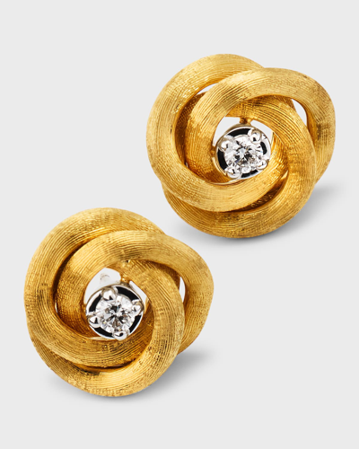 Marco Bicego 18k Yellow Gold Jaipur Link Stud Earrings With Diamonds In 05 Yellow Gold