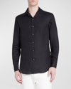 LORO PIANA MEN'S ANDREW LONG-SLEEVE LINEN SHIRT