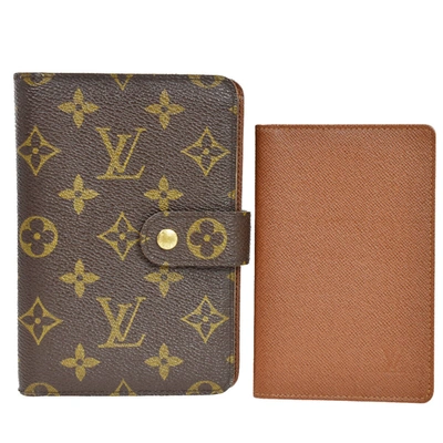 Pre-owned Louis Vuitton Porte Papiers Zippé Canvas Wallet () In Brown
