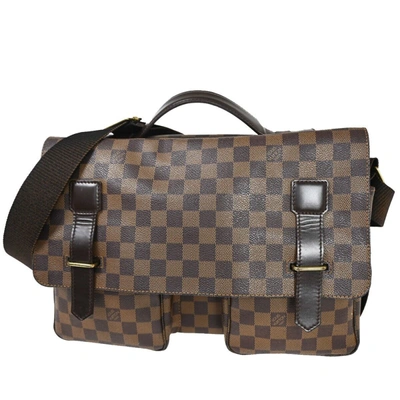 Pre-owned Louis Vuitton Broadway Canvas Shoulder Bag () In Brown