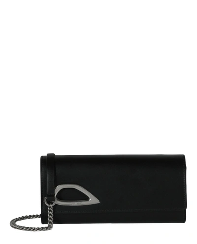 Off-white Clam Wallet On Chain In Black
