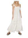 ALEMAIS WOMENS EYELET TIE SHOULDER MAXI DRESS