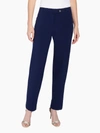 Jones New York Bi-stretch Woven Straight Leg Pant In Blue
