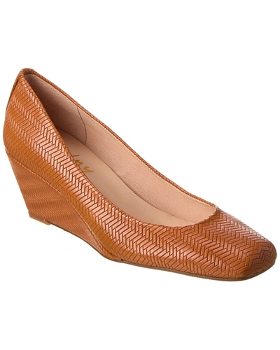 French Sole Haylie Leather Pump In Brown