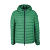 Centogrammi Chic Hooded Down Nylon Jacket In Lush Green In Green